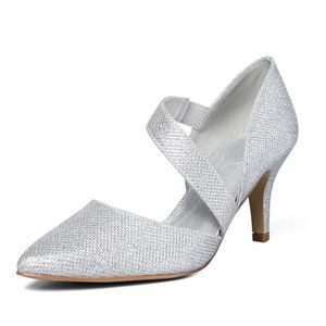 Women's Pumps Pointed Toe 3 inch Dress Shoes Glitter